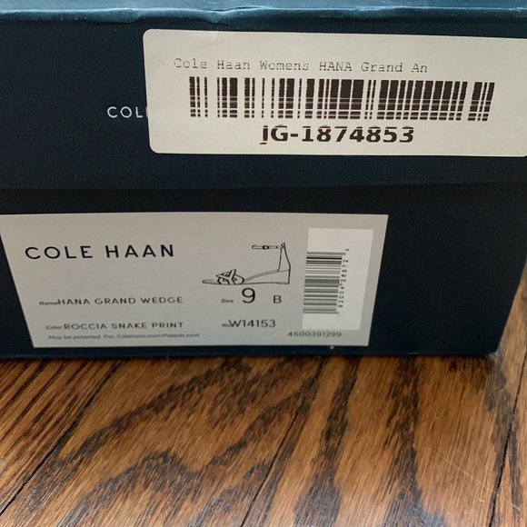 Cole Haan Womens Hana Grand Roccia Snake Print Ankle Strap Heels Size 9 Medium! - Picture 8 of 8